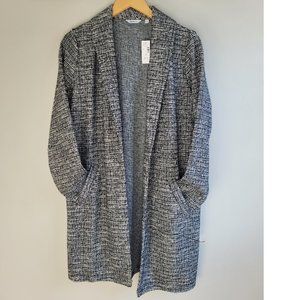 Tweed blazer cardigan with long sleeves and pockets NWT